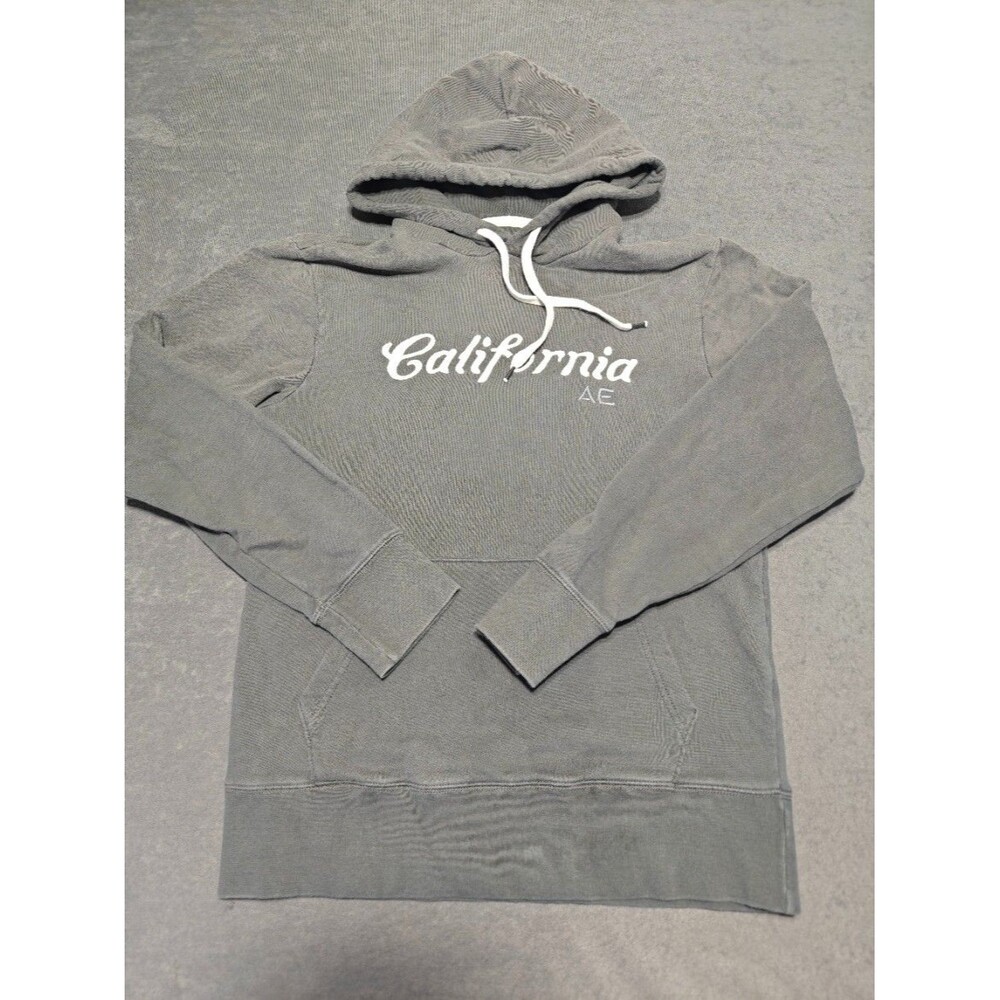 American Eagle Mens S California Hoodie Gray Cotton Pullover Sweatshirt